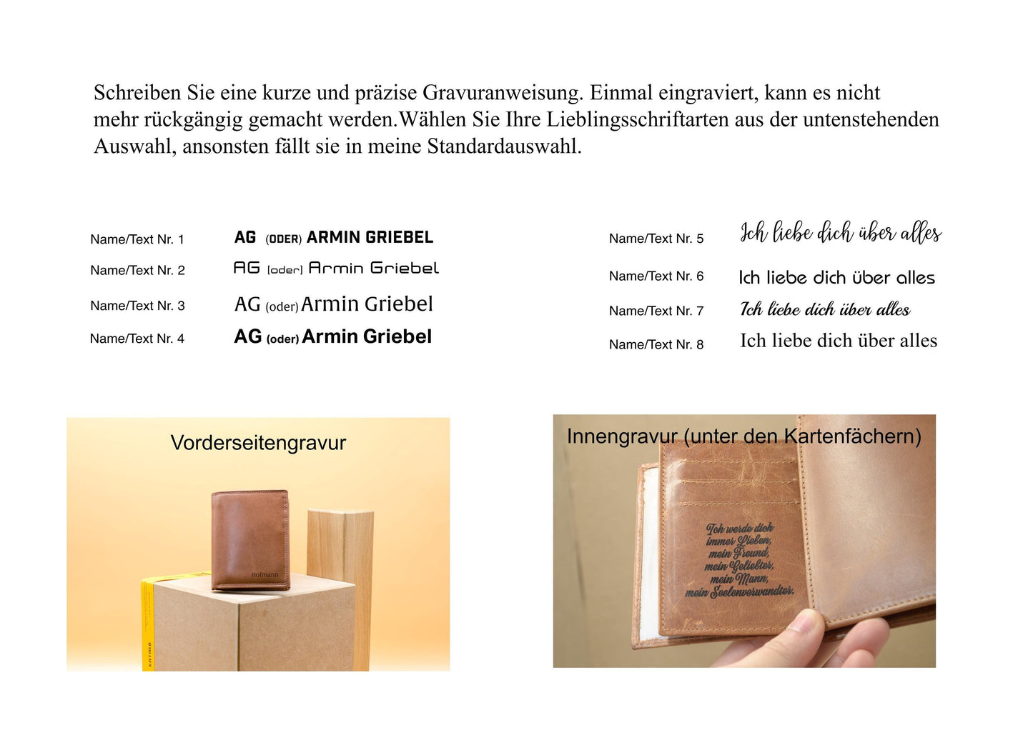 Personalisierte Geldbörse für Männer mit Gravur cir. 12x9,5cm.Monogrammed Brieftasche für Männer.Portemonnaie für Herren.Geburtstag für Papa - KATAAB
