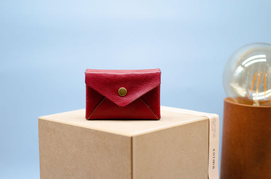 Minimalistische Doubleface Brieftasche (Unisex). Kleines Portemonnaie für Damen mit doppelter Vordertasche. Größe cir. 11x7x3cm. - KATAAB