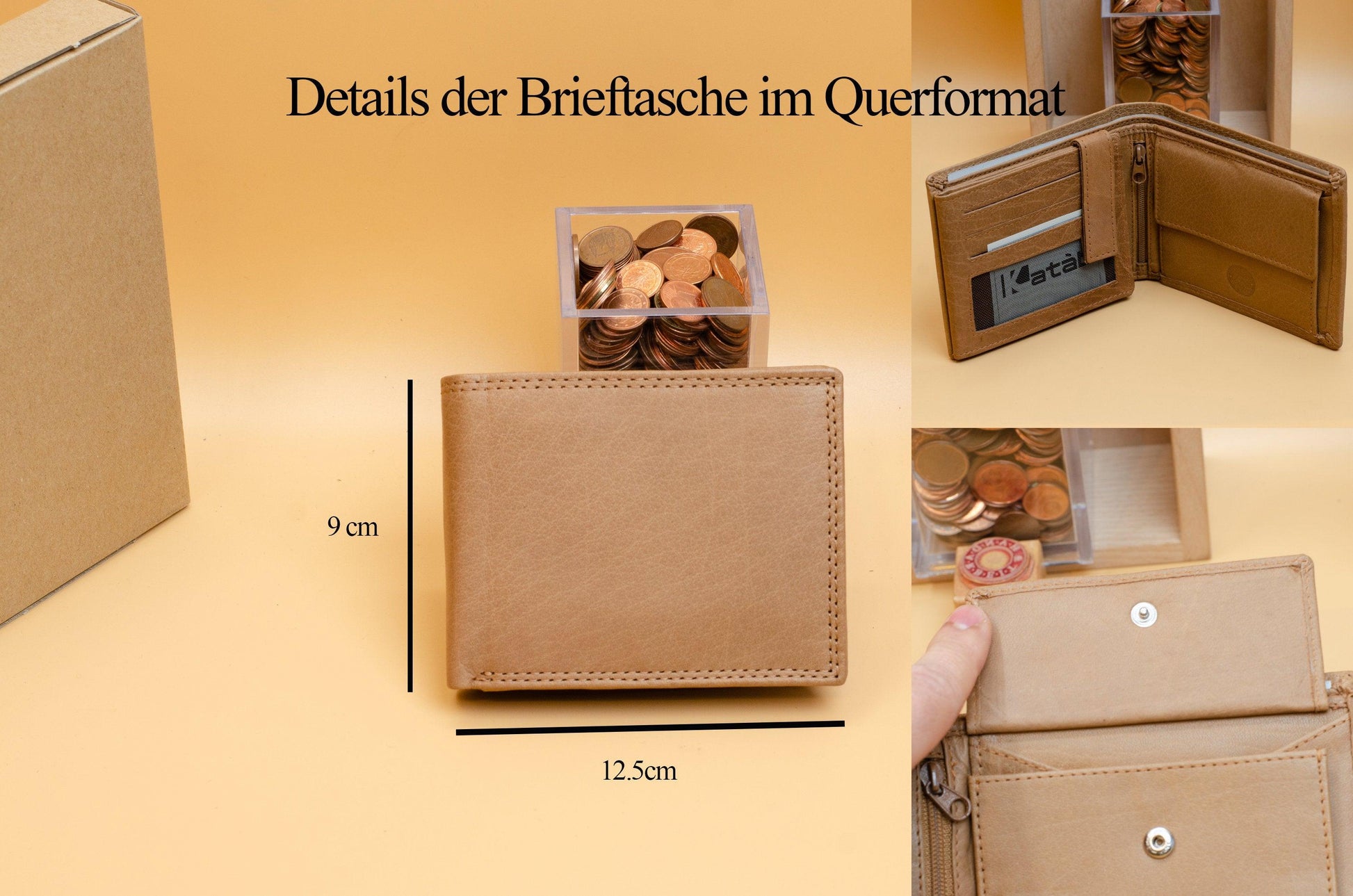 Monogrammed Geldbörse mit Gravur für Männer.Personalisierte Brieftasche für Herren.Geschenk zum Vatertag,Geschenk für Ihn.Trauzeugengeschenk - KATAAB
