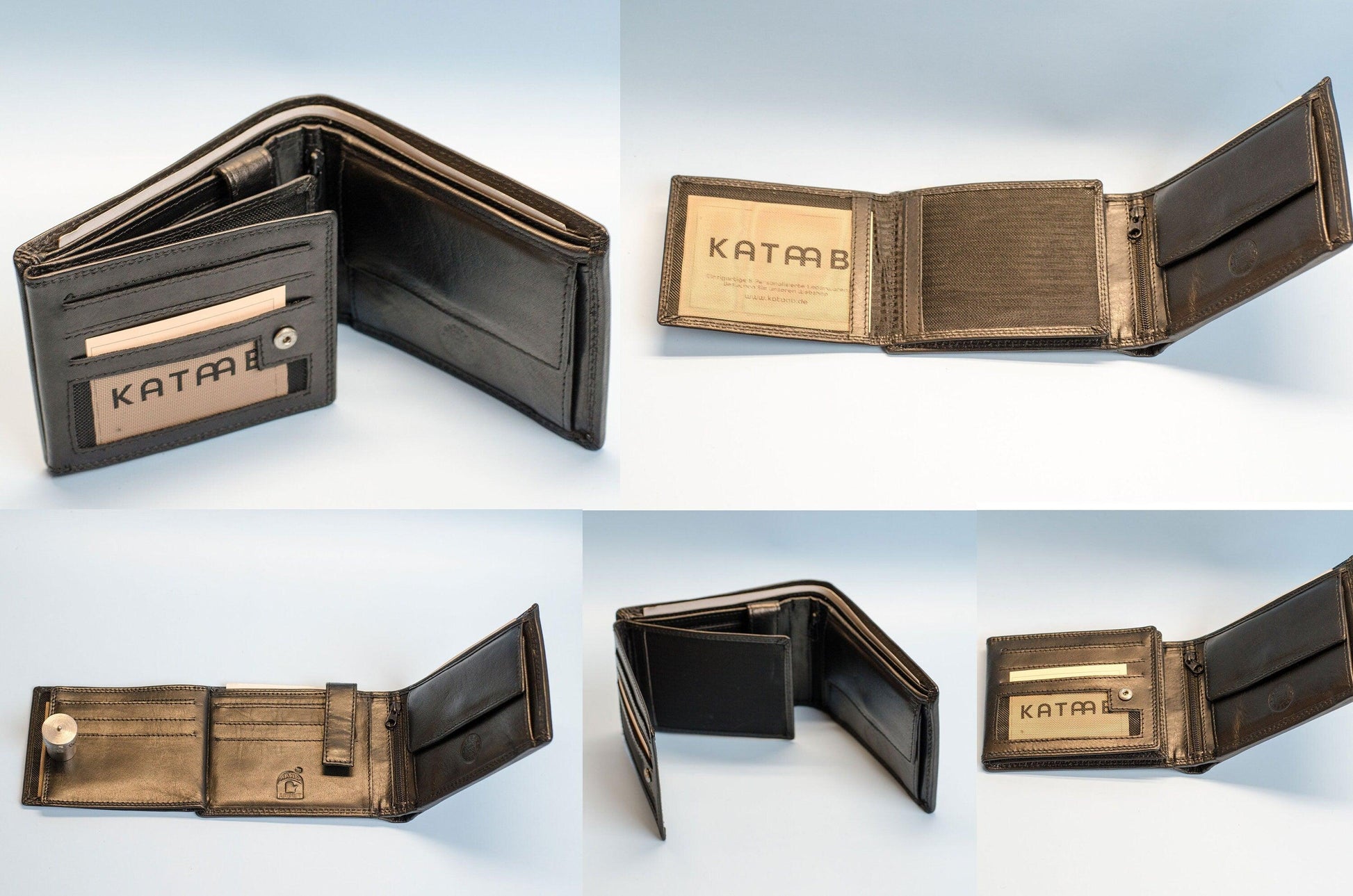 Personalisierte Geldbörse für Männer mit Gravur(Querformat).Monogrammed Brieftasche für Männer.Portemonnaie für Herren.Gravierte Brieftasche - KATAAB