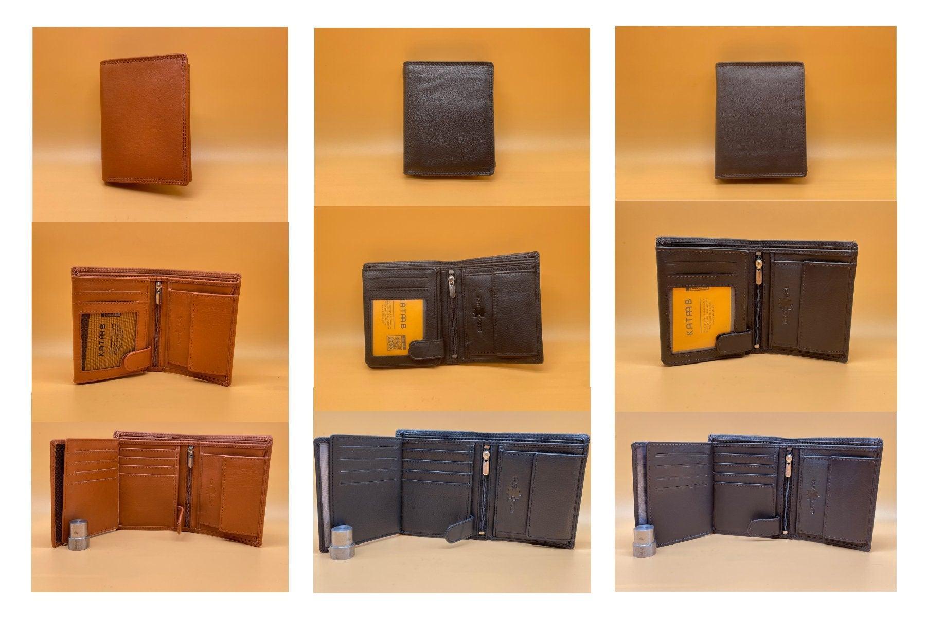 Personalisierte Geldbörse für Männer mit Gravur.Monogrammed Brieftasche für Männer.Portemonnaie für Herren.Gravierte Brieftasche - KATAAB