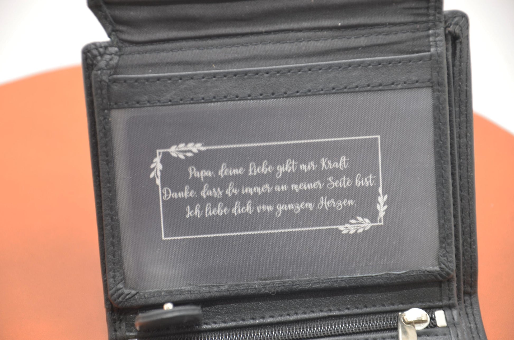 Personalisierte Aluminium Einsteckkarte für Geldbeutel – Foto & Text Gravur – Beidseitig anpassbar – Persönliches Geschenk für Geldbörsen - KATAAB